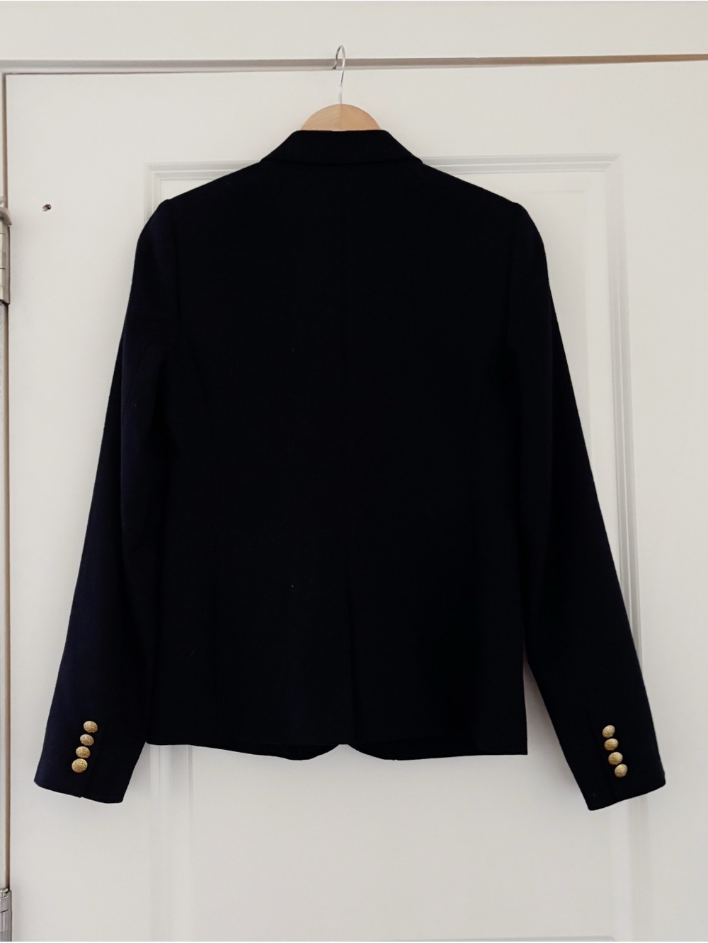 J. Crew Schoolboy Navy Wool Blazer Gold Buttons Academia Preppy 6 Tall - Picture 2 of 5